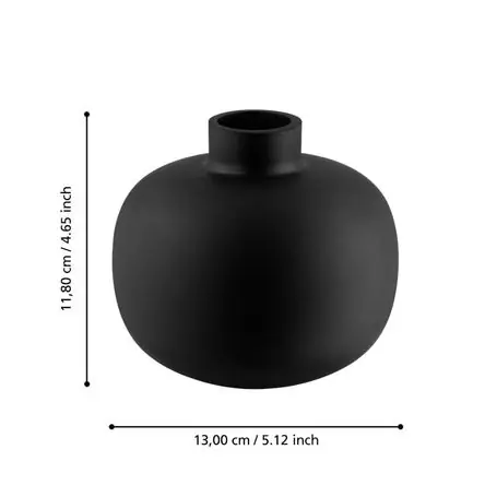 Florero Negro Eglo Asindro D130 Premium