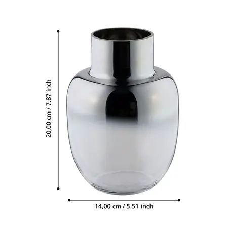 Compra Adesso Florero Eglo Siranana Blanco Y Gris