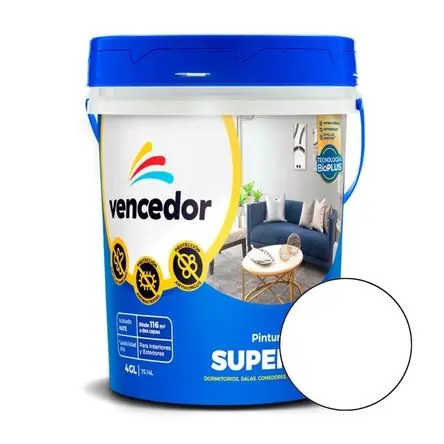 COMBO Supermate antibacterial nuevo Blanco Decora 4 galones Vencedor + Sellador CPP 4 galones Offerta Lampo