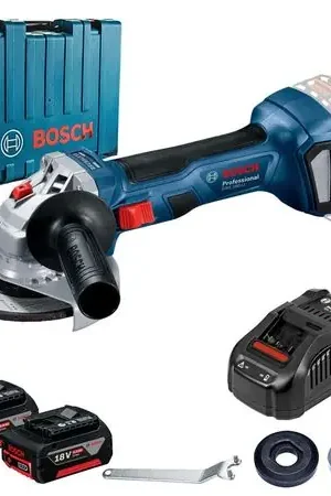 Amoladora inalámbrica 18V profesional GWS 180-LI + 2 baterías +Maletín Super Prezzo